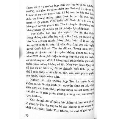 Tòa án tuyên bị cáo không có tội (sách chuyên khảo)