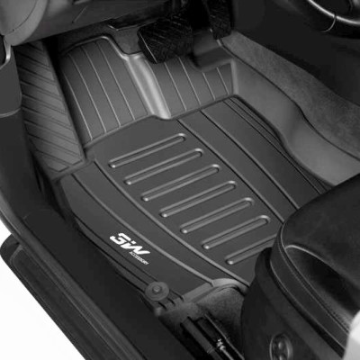 Thảm lót sàn xe ô tô Audi A3 2013- 2020 Nhãn hiệu Macsim 3W chất liệu nhựa TPE đúc khuôn cao cấp - màu đen