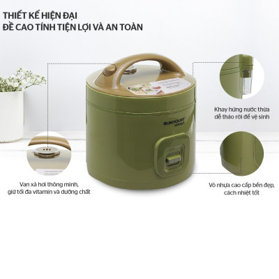 Nồi Cơm Điện 1.8L Sunhouse MaMa SHD8665 - Màu Ngẫu Nhiên - Hàng Chính Hãng