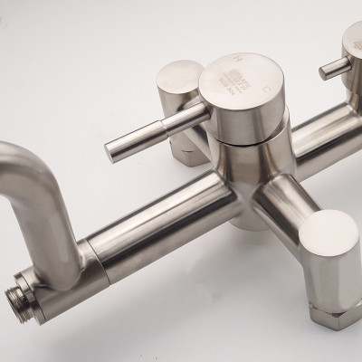 Bộ sen cây tắm đứng nóng lạnh Inox SUS 304 Eurolife EL-S909 (Trắng vàng)
