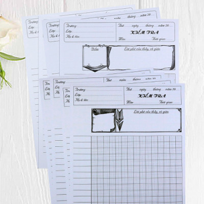 Giấy kiểm tra 4 ô ly giấy dày 100gsm, viết được tất cả các loại bút không lem không hằn, bảng kẻ sẵn tiện lợi, Combo 2: 24 tờ GKTL1-11 Green Art- Hàng chính hãng