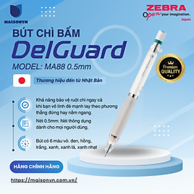 Viết chì bấm không gãy Zebra Delguard ER 0.5mm - [Chính hãng]
