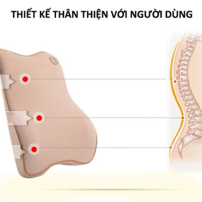 Gối tựa lưng xe hơi, xe ô ô chất liệu cao su non cao cấp Lucky Bobi