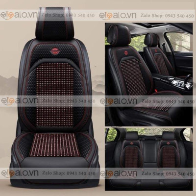 Áo trùm lót bọc ghế da xe ô tô Toyota Corolla Altis da hạt gỗ tự nhiên CAO CẤP