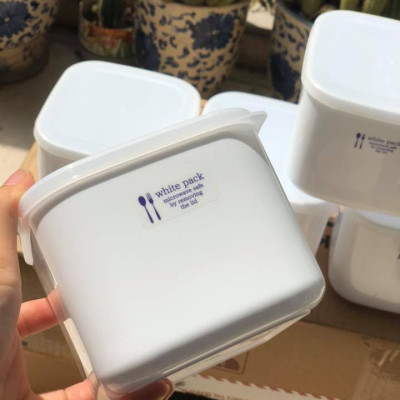 Hộp nhựa đựng thực phẩm kháng khuẩn White Pack 500ml thích hợp dùng trong lò vi sóng - xuất xứ Nhật Bản