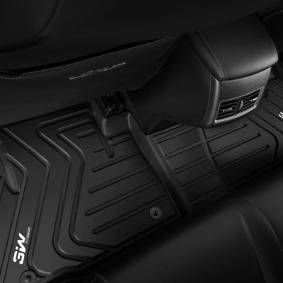 Thảm lót sàn xe ô tô Lexus GX 2012- đến nay Nhãn hiệu Macsim 3W chất liệu nhựa TPE đúc khuôn cao cấp - màu đen