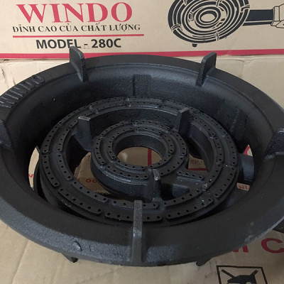 Bếp gas công nghiệp lửa lớn Windo -280  (đầu đốt gang đúc nguyên khối, 3 vòng lửa) -  Hàng Chính Hãng