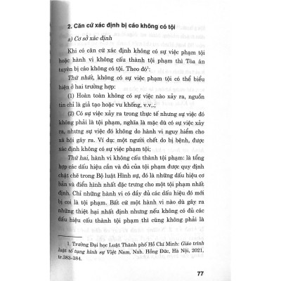 Tòa án tuyên bị cáo không có tội (sách chuyên khảo)