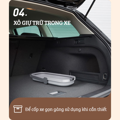 Xô Nhựa Cao Cấp Gấp Gọn Đa Năng Damas, Xô Nước Lau Nhà Vệ Sinh Nhà Cửa - Chất Liệu Nhựa PP An Toàn Cho Người Tiêu Dùng - Dung Tích 12L Phù Hợp Với Nhiều Nhu Cầu Sử Dụng: Rửa Xe, Câu Cá, Để Đồ Đạc,...Thiết Kế Kèm Quai Xách Tay Thuận Tiện Di Chuyển