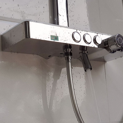 Sen bộ tắm đứng nóng lạnh Eurolife EL-SC907 (Trắng bạc)