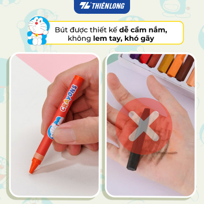 Bút Sáp màu Thiên Long Doraemon CR-C06/DO - 24 màu