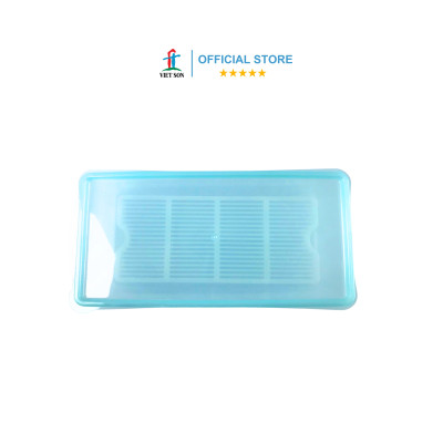 Hộp Nhựa Thực Phẩm Chữ Nhật Nắp Kín Có Khay Ráo Nước Việt Son 1.5L