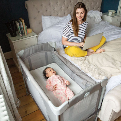Giường Cũi Trẻ Em Joie Kubbie Sleep Foggy Gray