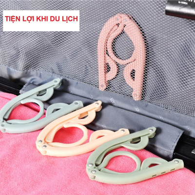  Combo 5 Móc Treo Quần Áo Gấp Gọn Mang Đi Du Lịch - Màu Ngẫu Nhiên Milliken NL-3104