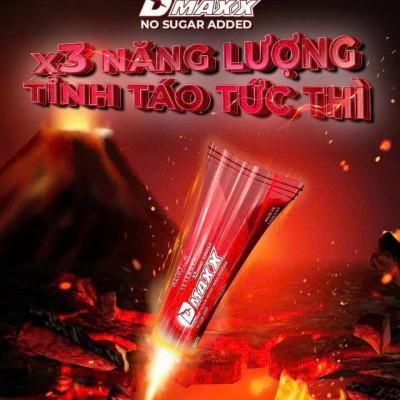 DMAXX thức uống bổ sung vitamin năng lượng không đường DAMODE 56 gói màu đỏ mỗi gói 2,2gr