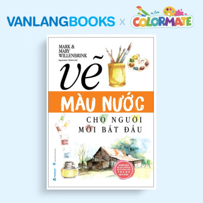 Sách Vẽ Màu Nước Cho Người Mới Bắt Đầu (Tái Bản 2025) + Bánh Màu Nước Dạng Nén 18 Màu - Vanlangbooks x Colormate