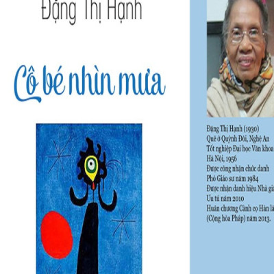 Cô bé nhìn mưa