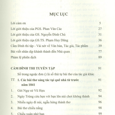 Cẩm Đình Thi Tập (Bìa cứng - Nguyễn thị oanh )