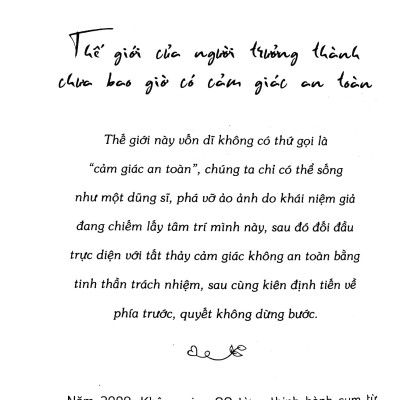 Nhân Sinh Ngoại Trừ Từ Bỏ Thì Không Có Gì Gọi Là Thất Bại