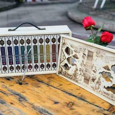 (Hộp gỗ giới hạn chỉ 600 bộ - nắp trượt quai da PU) BỘ THẾ CỤC QUỶ CỐC TỬ (trọn bộ 13 tập) - Hàn Xuyên Tử - Huy Hoang Bookstore 