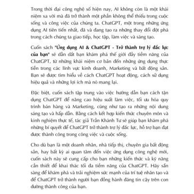 Sách Ứng dụng AI Chat GPT trở thành trợ lý đắc lực của bạn