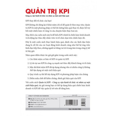 Sách Quản trị KPI: Công cụ vận hành và tổ chức nhân sự một cách hiệu quả - Bizbooks - BẢN QUYỀN