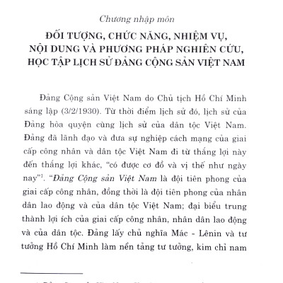 Giáo Trình Lịch Sử Đảng Cộng Sản Việt Nam (Dành Cho Bậc Đại Học Hệ Không Chuyên Lý Luận Chính Trị) 