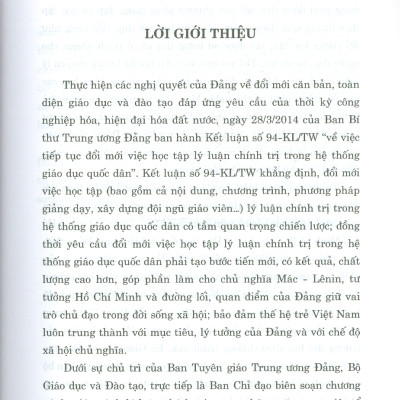 Giáo Trình Lịch Sử Đảng Cộng Sản Việt Nam (Dành Cho Bậc Đại Học Hệ Không Chuyên Lý Luận Chính Trị) - Bộ mới năm 2021