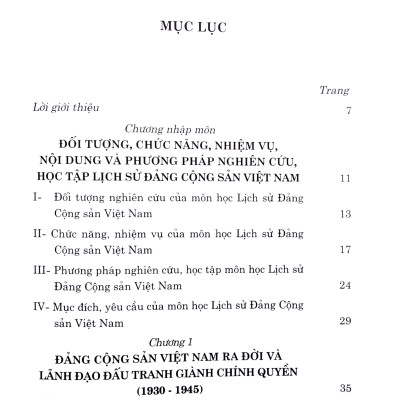Giáo Trình Lịch Sử Đảng Cộng Sản Việt Nam (Dành Cho Bậc Đại Học Hệ Không Chuyên Lý Luận Chính Trị) 