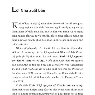 Kinh tế kỷ nguyên số thách thức và cơ hội (Xuất bản lần thứ hai) - bản in 2024