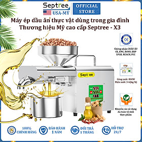 Máy ép dầu ăn thực vật dùng trong gia đình thương hiệu Septree X3 - Công suất 800W - Hàng chính hãng (BH 12 THÁNG)