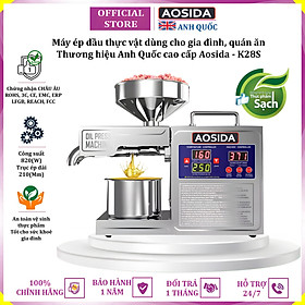Máy ép dầu thực vật chuyên nghiệp thương hiệu Anh Quốc Aosida B03S cao cấp - Hàng nhập khẩu