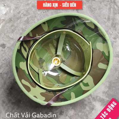 Mũ Cối Tàu Siêu Bền Mũ cối ARMY K82 Chất Vải Bọc Mũ Gabadin Lòng Cốt Phíp Giàn Gi Xanh - 100kg Đứng Ngồi Lên Mũ Thoải Mái - Cách nhiệt, cách nước