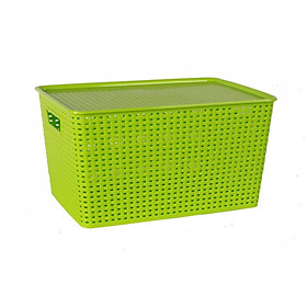 Combo 3 giỏ Hàn Quốc có nắp đậy Song Long cỡ nhỏ (29 x 20 x 13)- màu ngẫu nghiên
