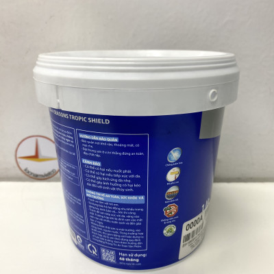 Sơn phào chỉ trong và ngoài nhà Toa 4 Seasons Tropic Shield màu Trắng_1L