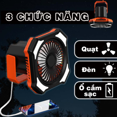 Quạt đèn có remote điều khiển từ xa kết hợp ổ cắm sạc tiện lợi Legaxi