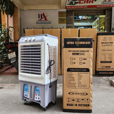 Quạt đá, quạt hơi nước, quạt điều hoà 45L có bánh xe tặng kèm 2 hộp đá khô, Hàng chính hãng
