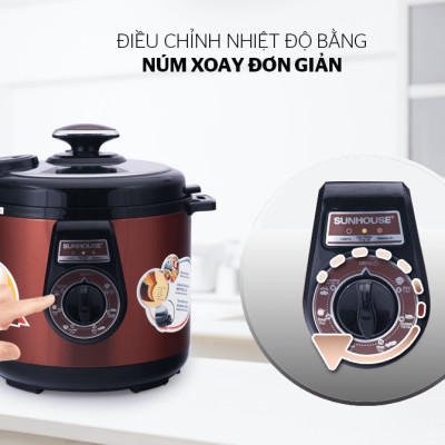 Nồi Áp Suất Điện Đa Năng Sunhouse SHD1562 (6L) - Hàng chính hãng