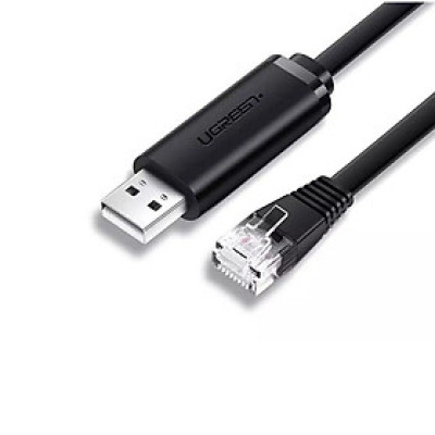 Ugreen UG50773CM204TK 1.5M màu Đen Cáp lập trình Console USB 2.0 sang LAN dương - HÀNG CHÍNH HÃNG