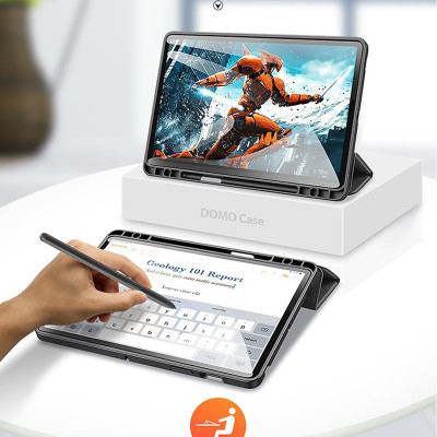 Bao da dành cho Samsung Tab S7 Fe Dux Ducis Domo chính hãng (có khay đựng bút) - Hàng Nhập Khẩu