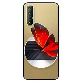 Ốp lưng dành cho Oppo Reno 3 Pro mẫu Vòng Tròn Bướm Đỏ