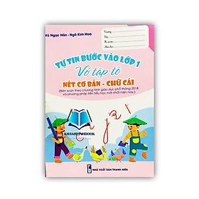 Sách - tự tin bước vào lớp 1 vở tập tô nét cơ bản - chữ cái