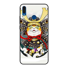 Ốp Lưng in cho Huawei Y9 2019 Mẫu Mèo Samurai - Hàng Chính Hãng