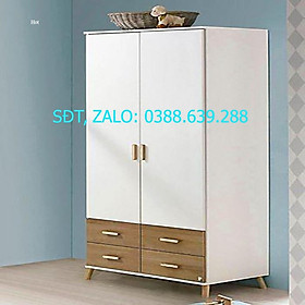Tủ quần áo với thiết kế 2 cánh 4 ngăn vô cùng tiện lợi