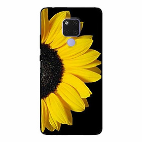 Ốp lưng in cho Huawei Mate 20 Hoa Hướng Dương Nền Đen