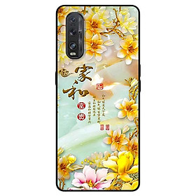 Ốp lưng dành cho Oppo Find X2 mẫu Chữ Hoa Vàng