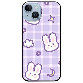Ốp lưng dành cho Iphone 14 - Iphone 14 Plus - Iphone 14 Pro - Iphone 14 Pro Max - Thỏ Tím Ô Vuông