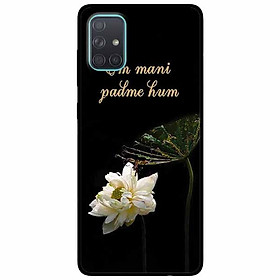 Ốp lưng dành cho Samsung A51 mẫu Om Mani Cánh Sen Trắng