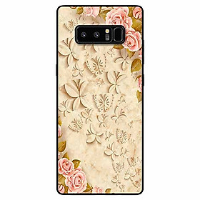 Ốp lưng dành cho Samsung Note 8 mẫu Hoa Hồng Lá Vàng
