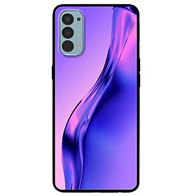 Ốp lưng dành cho Reno 4 mẫu Đường Cong Tím Xanh